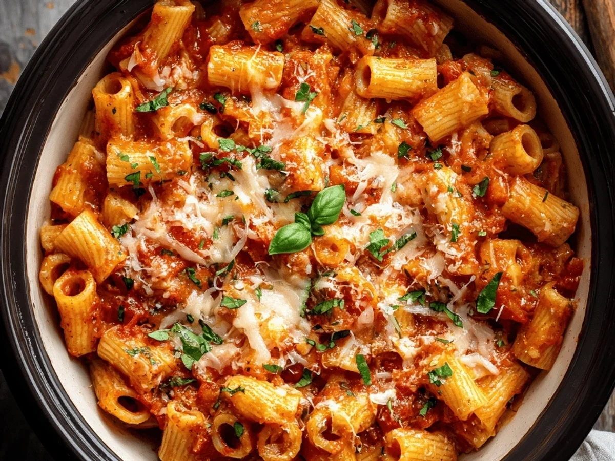 Easy Crockpot Pasta: Creamy Tomato & Sausage - Featured Image