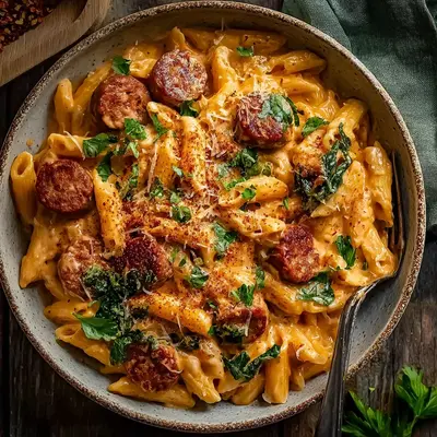 Flavorful Cajun Beef Sausage Pasta: A Zesty Skillet Meal