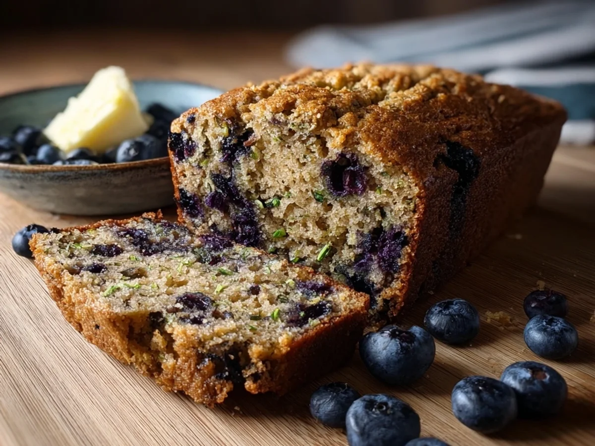 Garden Fresh Blueberry Zucchini Bread - Featured Image