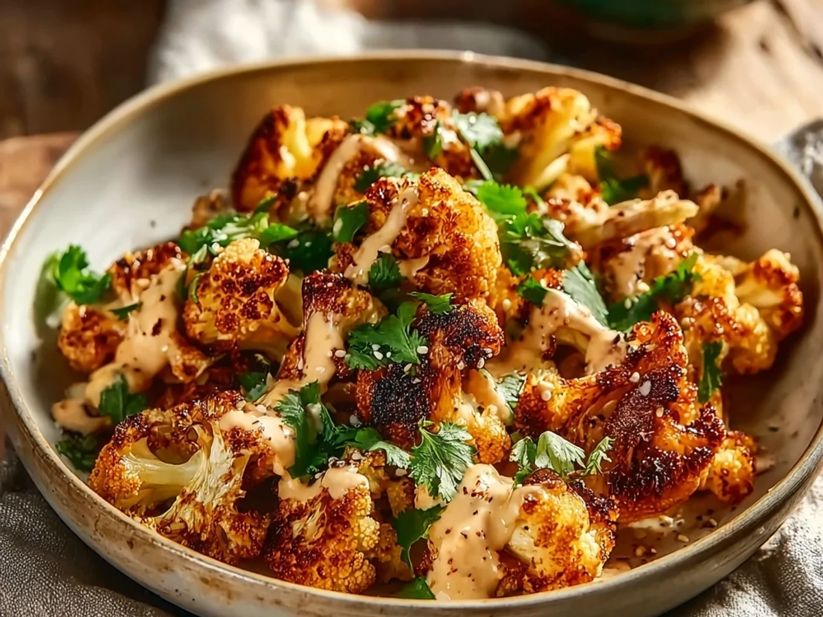 Golden Moroccan Cauliflower & Tangy Tahini Honey - Featured Image