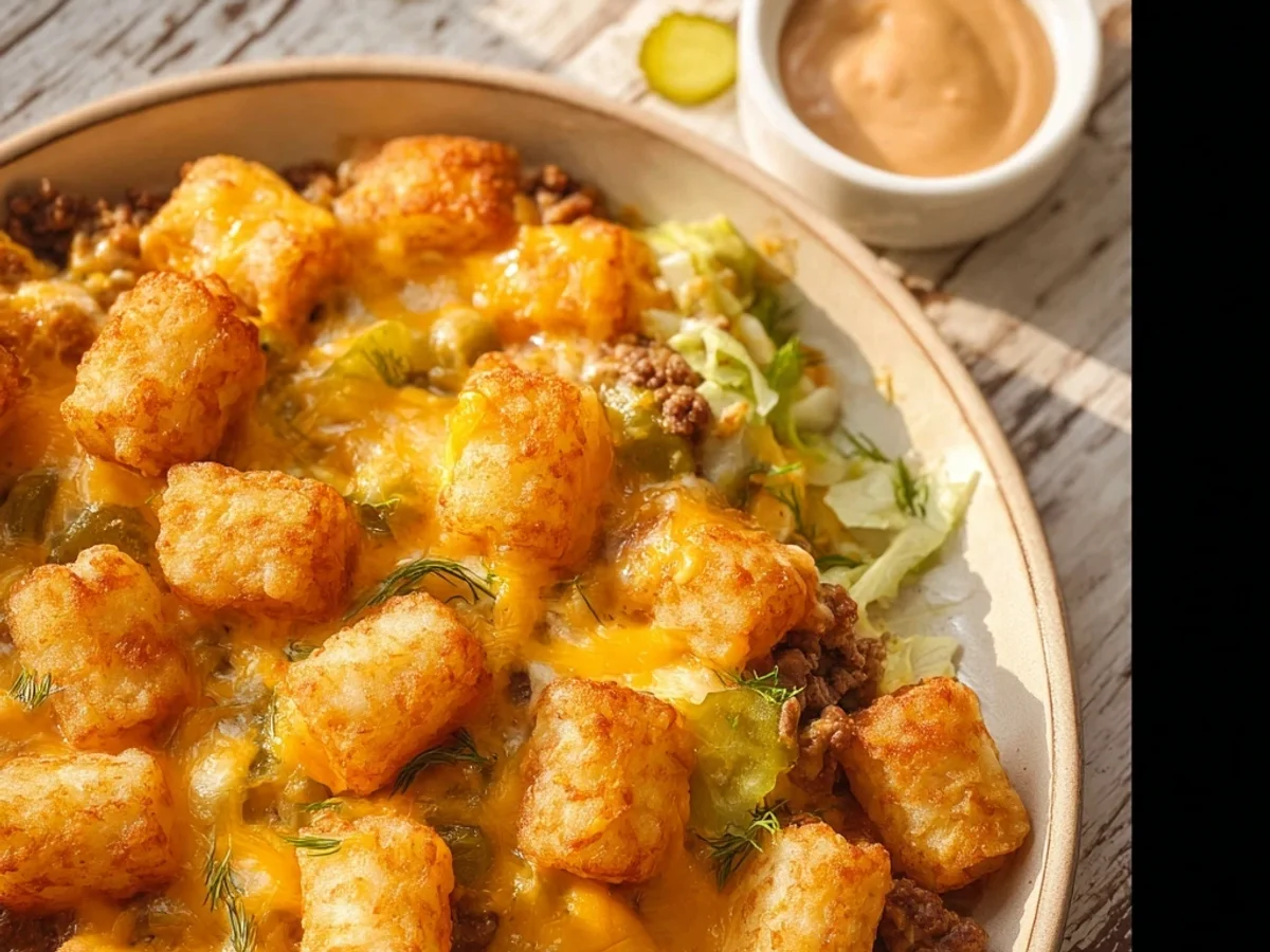 Hearty Big Mac Tater Tot Casserole: Diner Style Comfort - Featured Image