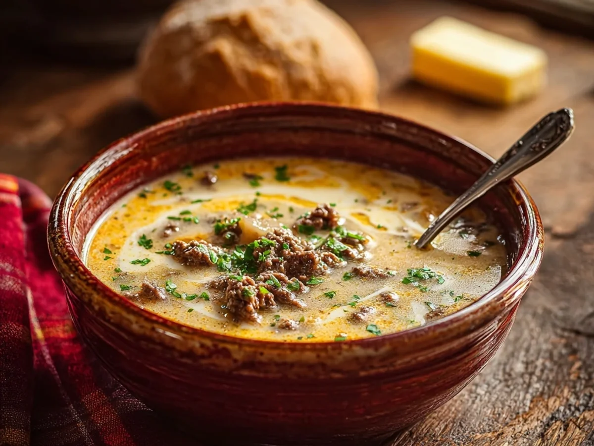 Hearty Cheesy Beef & Potato Soup: A Family Favorite - Featured Image
