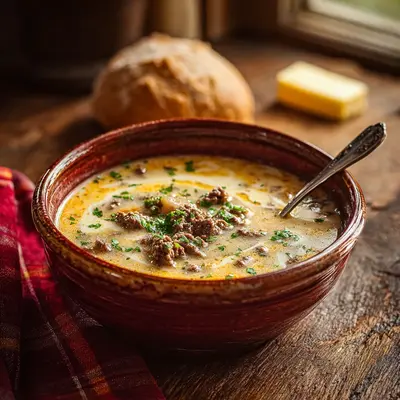 Hearty Cheesy Beef & Potato Soup: A Family Favorite