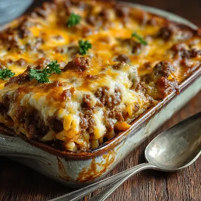 Hearty Cheesy Hamburger Casserole: Easy Dinner