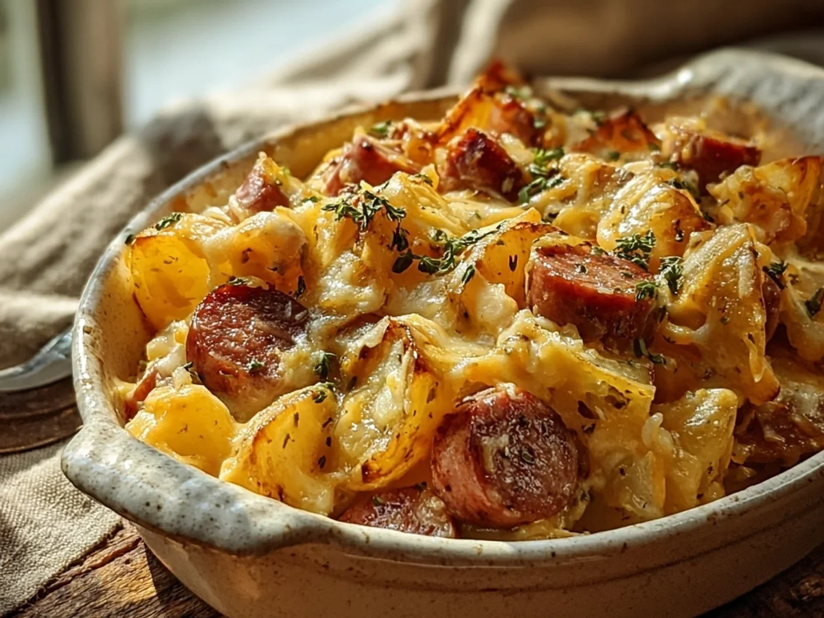 Hearty Cheesy Ranch Potatoes & Turkey Sausage Skillet - Featured Image