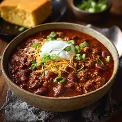 Hearty Crockpot Beef Chili with Beans