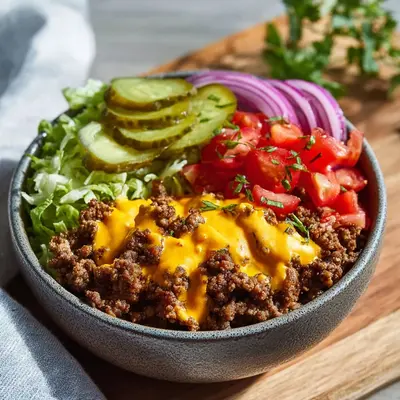 Hearty High Protein Cheeseburger Bowls for Speedy Dinners