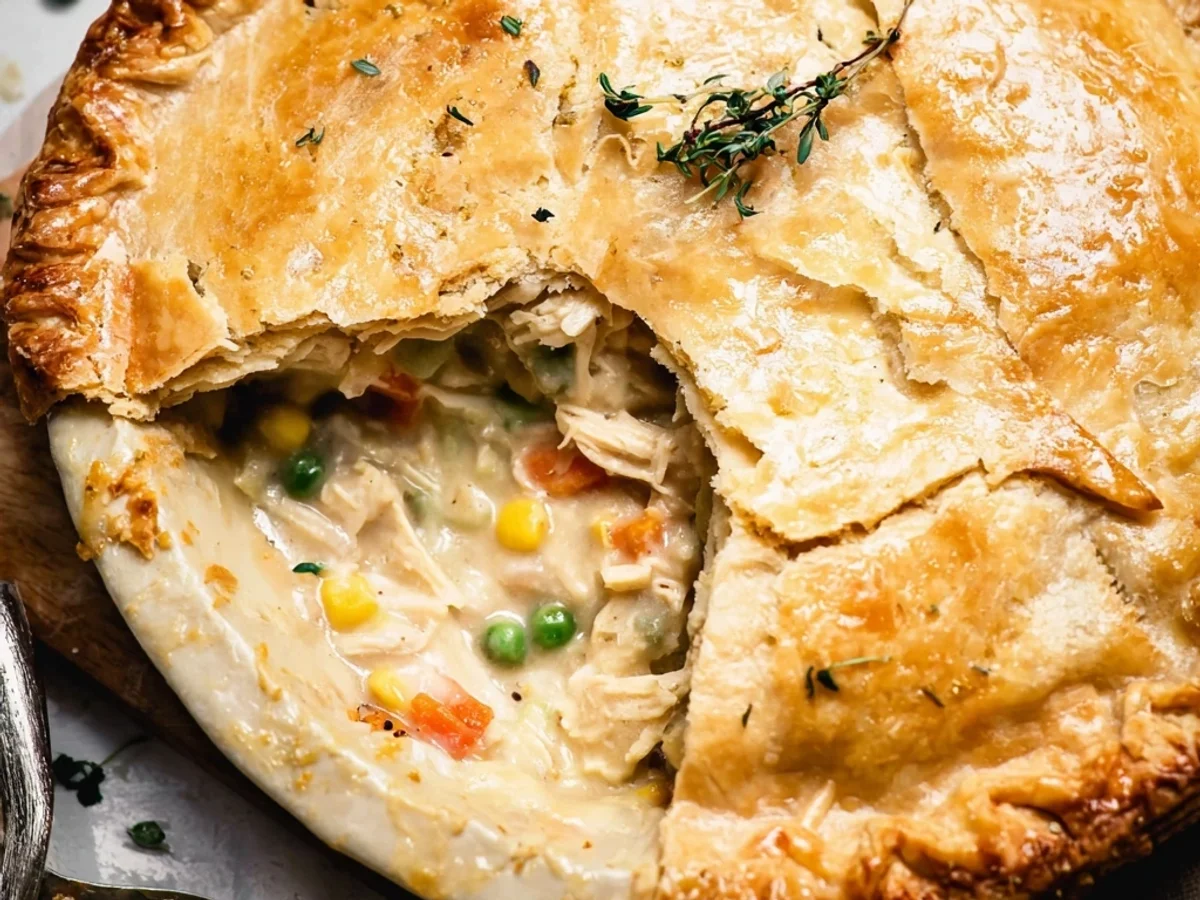 Hearty Homemade Chicken Pot Pie with Flaky Crust - Featured Image