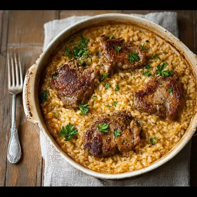 Hearty Lamb Chop Casserole with Rice