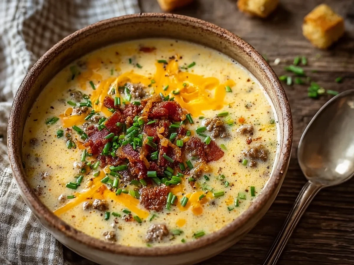Hearty Loaded Cheeseburger Soup: A Dinner Favorite - Featured Image