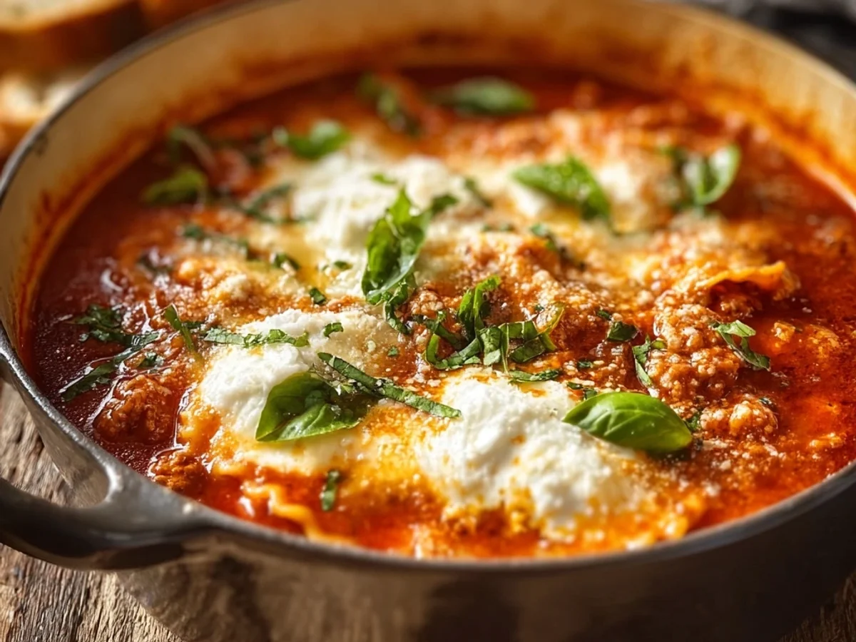 Hearty One-Pot Lasagna Soup: Quick & Simple Dinner - Featured Image