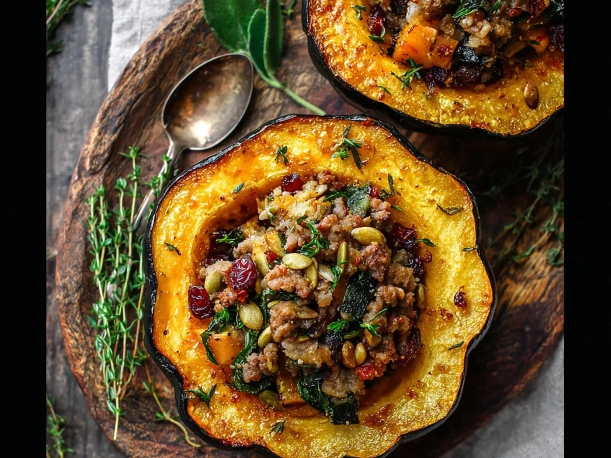 Hearty Sausage Stuffed Acorn Squash Recipe for Fall Nights - Featured Image