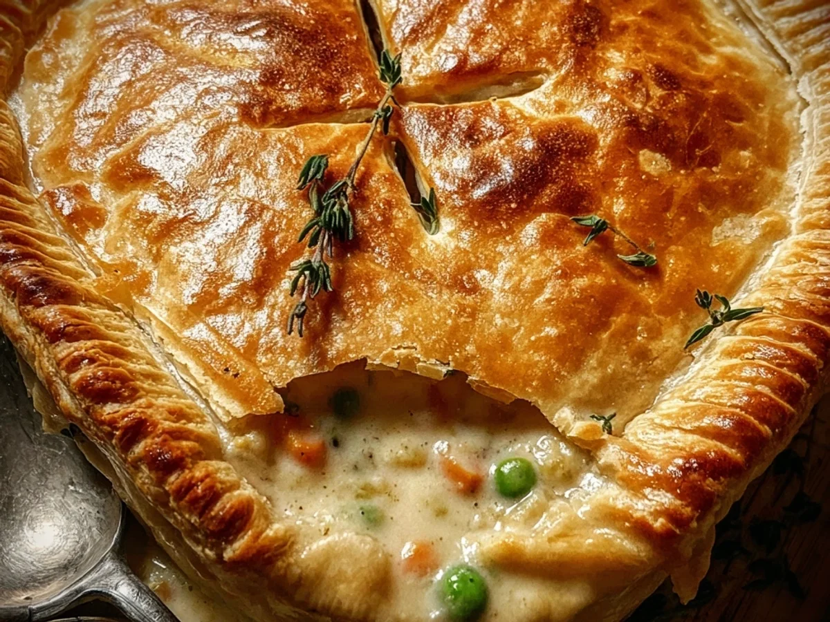 Homestyle Chicken Pot Pie: Flaky Crust, Creamy Filling - Featured Image