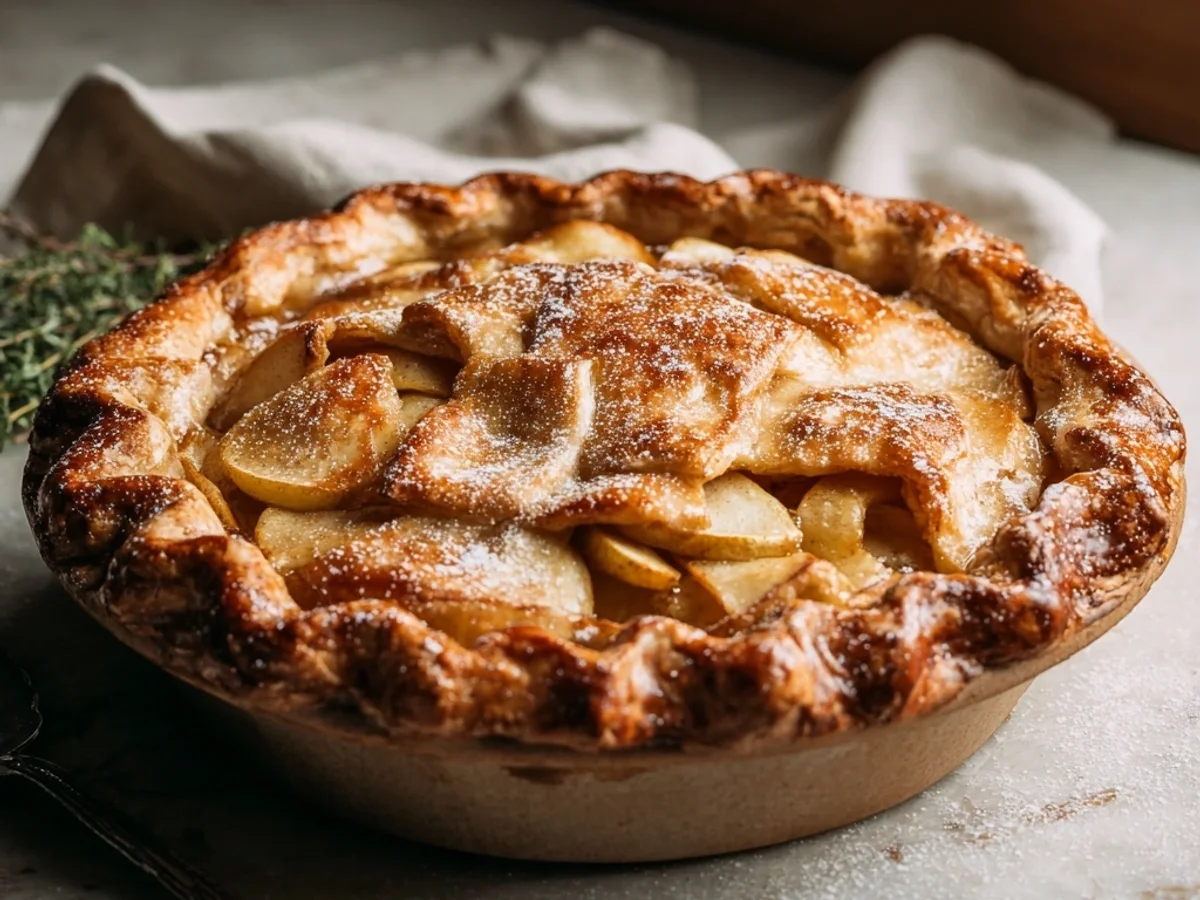 Homestyle Grandma's Old Fashioned Apple Pie with Spices - Featured Image