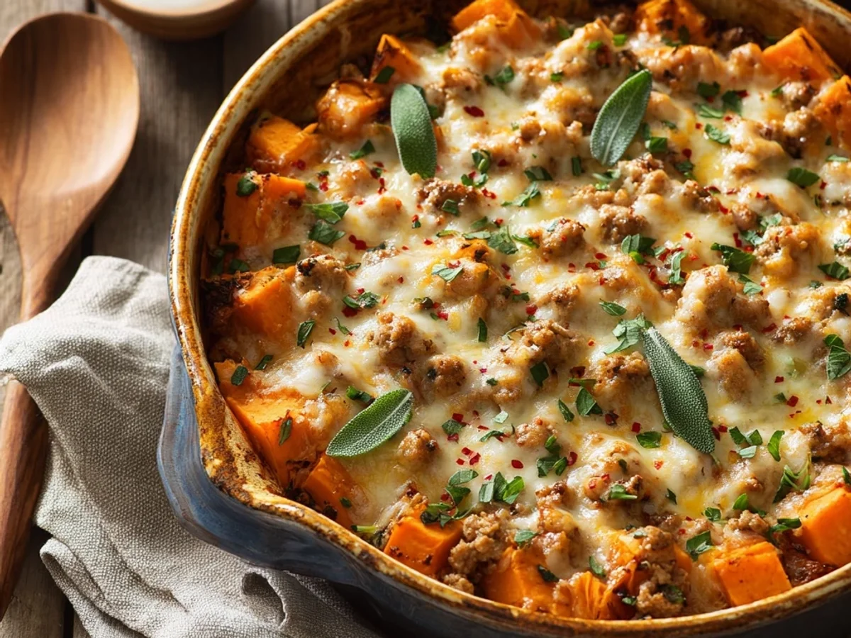 Homestyle Ground Turkey Sweet Potato Bake: Easy Dinner - Featured Image