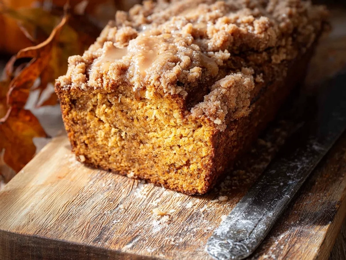 Homestyle Pumpkin Bread with Streusel Topping - Featured Image