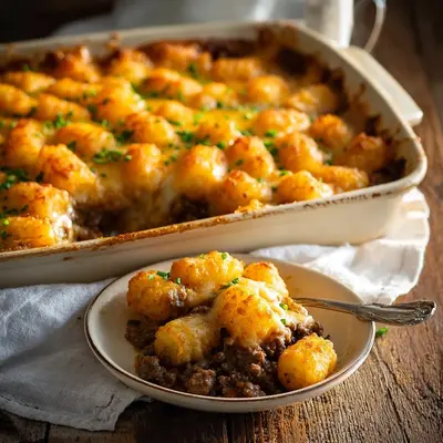 Homestyle Tater Tot Casserole with Ground Beef