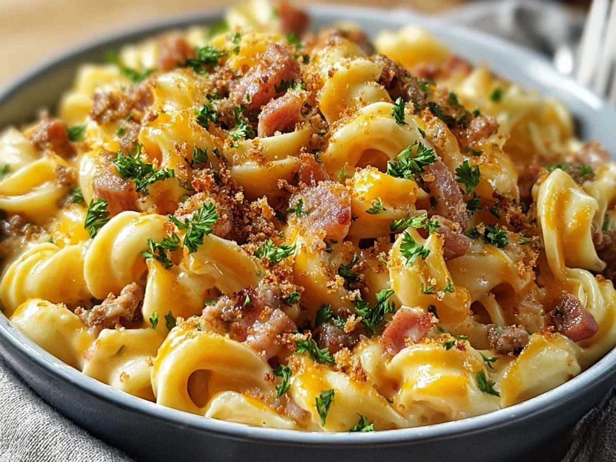Loaded Turkey Ham Cheeseburger Pasta: Skillet Comfort - Featured Image