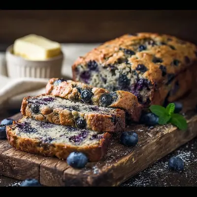 Moist Blueberry Banana Zucchini Bread Loaf, Easy Recipe