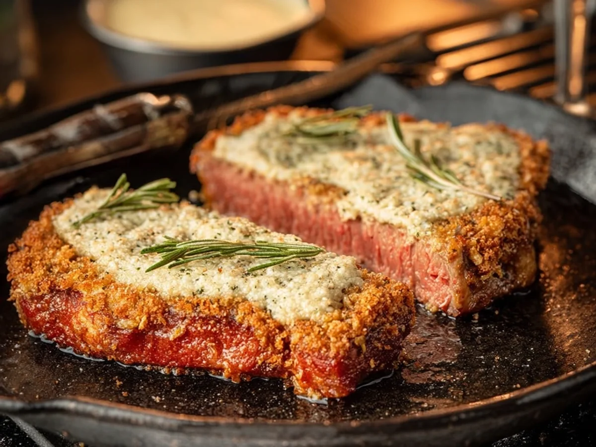 Parmesan Crusted Steak: Crispy, Flavorful Dinner Delight - Featured Image