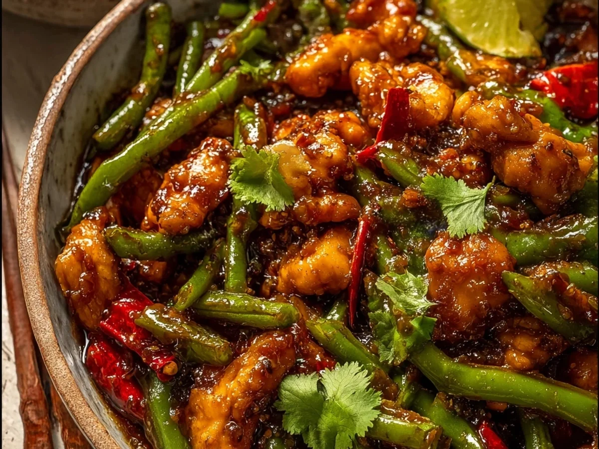 Quick Thai Chicken Stir Fry with Green Beans - Featured Image