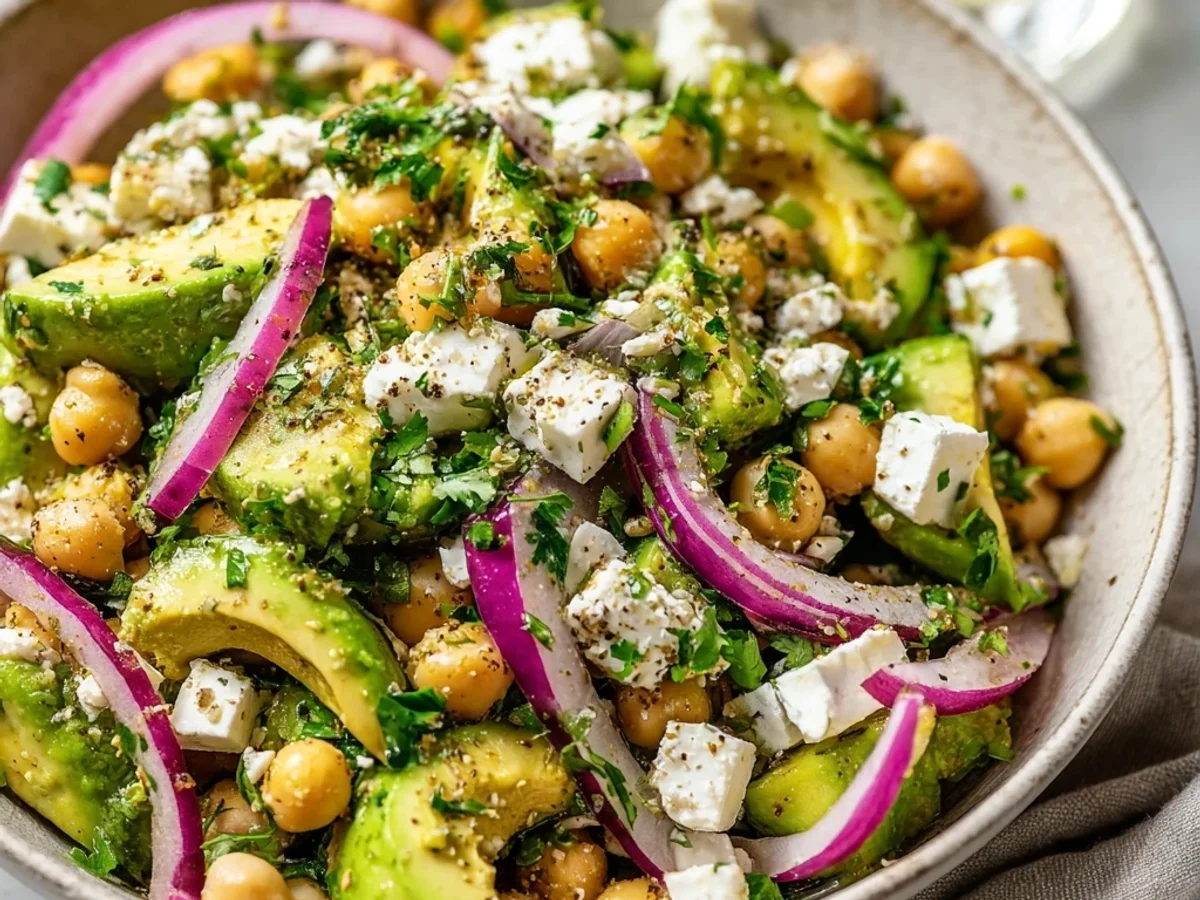 Refreshing Chickpea Feta Avocado Salad: Bright, Zesty & Easy - Featured Image