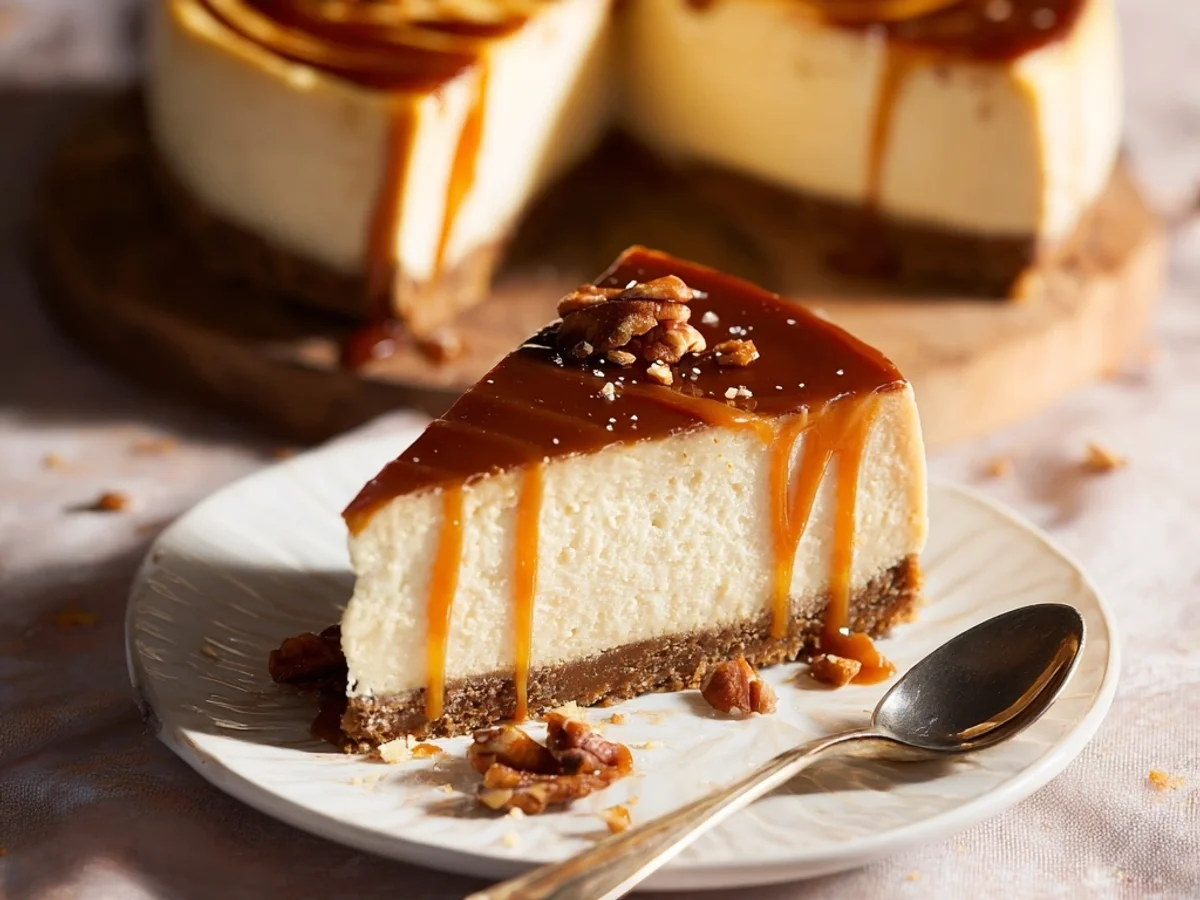 Rich Salted Caramel Cheesecake: A Decadent Treat - Featured Image