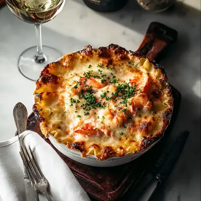 Rich Seafood Lasagna with Lobster and Shrimp Recipe