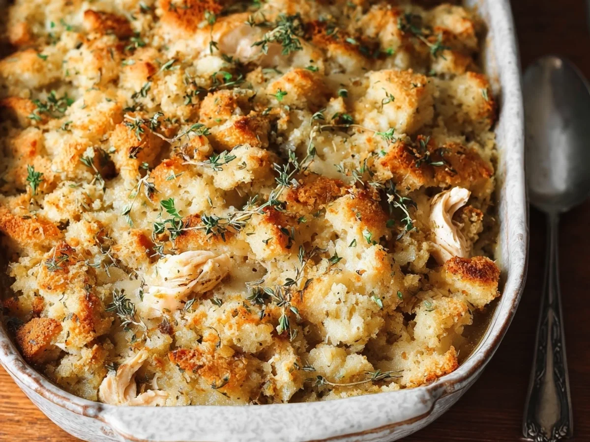Rotisserie Chicken Stuffing Casserole: Hearty Weeknight Fix - Featured Image
