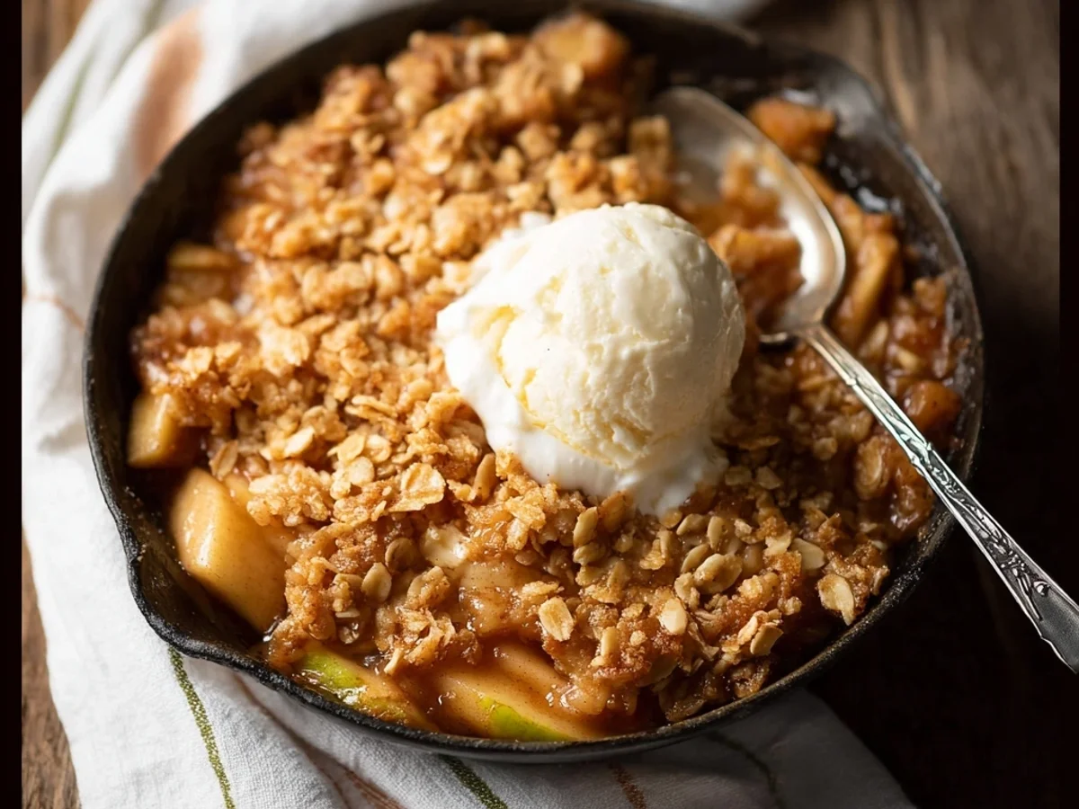 Rustic Apple Crisp Recipe with Spiced Oat Topping - Featured Image