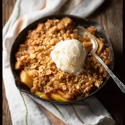 Rustic Apple Crisp Recipe with Spiced Oat Topping