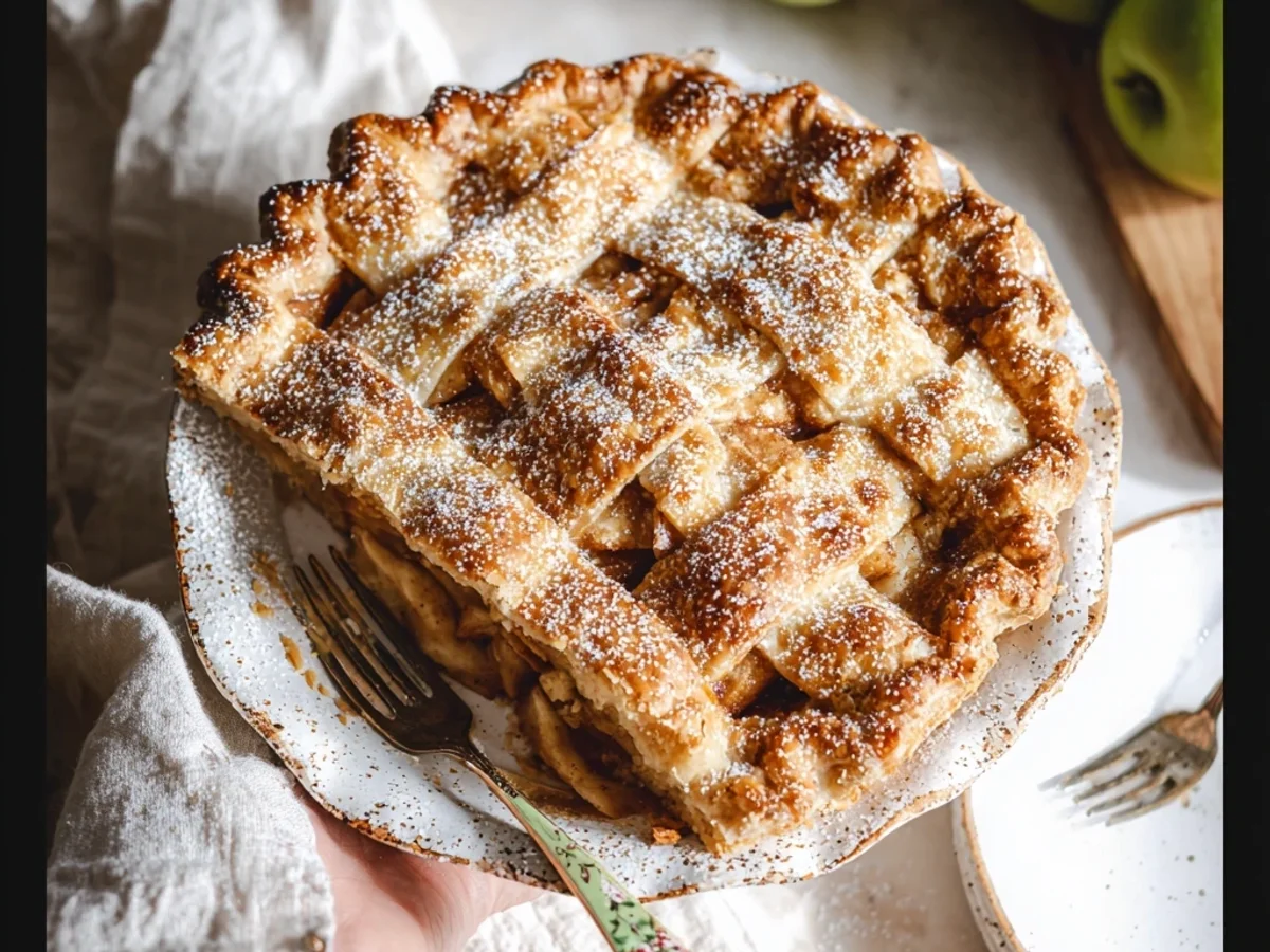 Rustic Classic Apple Pie Recipe with Spiced Apples - Featured Image