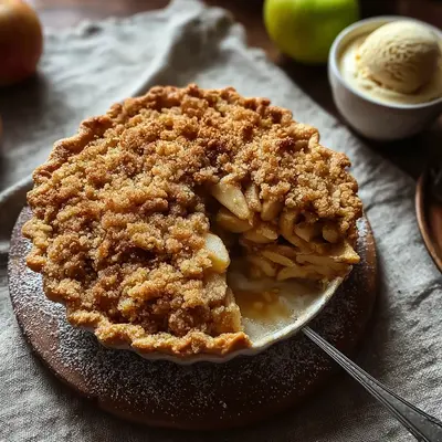 Rustic Dutch Apple Pie with Crumb Topping