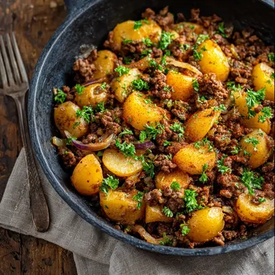 Rustic Ground Beef and Potatoes: A Skillet Favorite