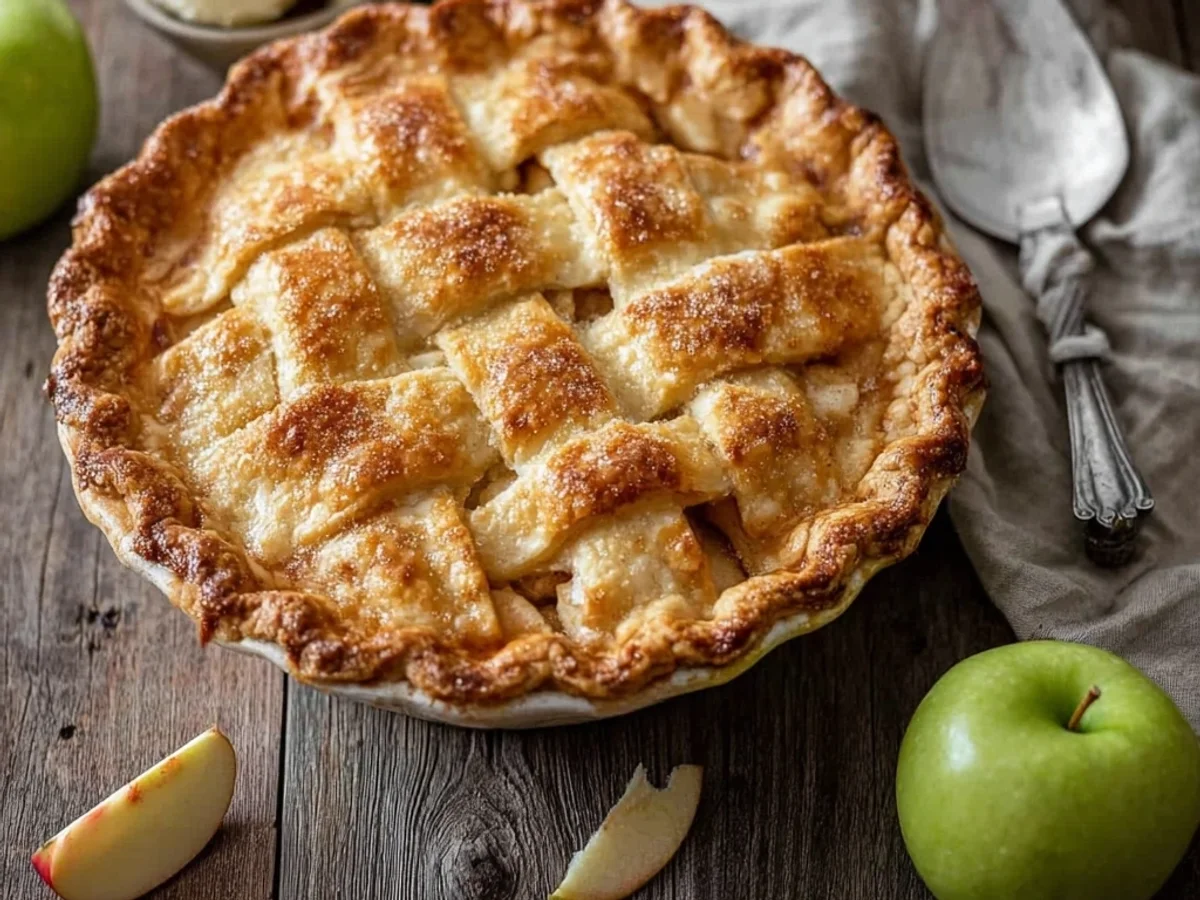 Rustic Homemade Apple Pie: Flaky Crust, Spiced Filling - Featured Image