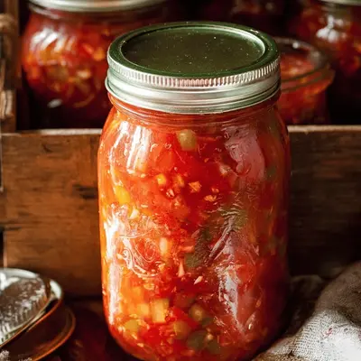 Rustic Homemade Canning Salsa: Garden Fresh Flavors