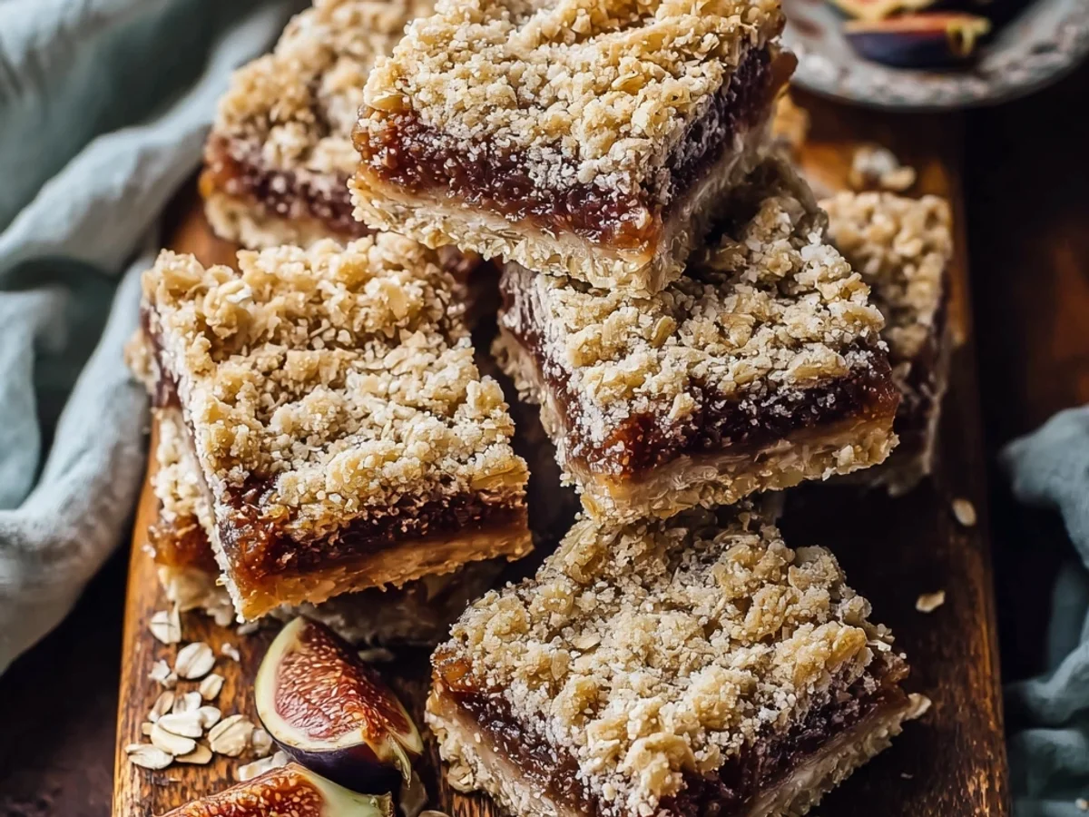 Rustic Homemade Fig Bars Oatmeal for a Sweet Snack - Featured Image