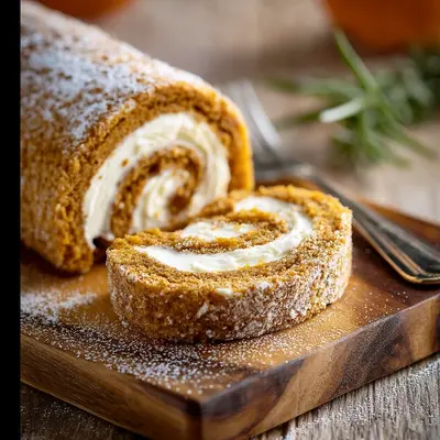 Simple Pumpkin Roll: Spiced Cream Cheese Swirl