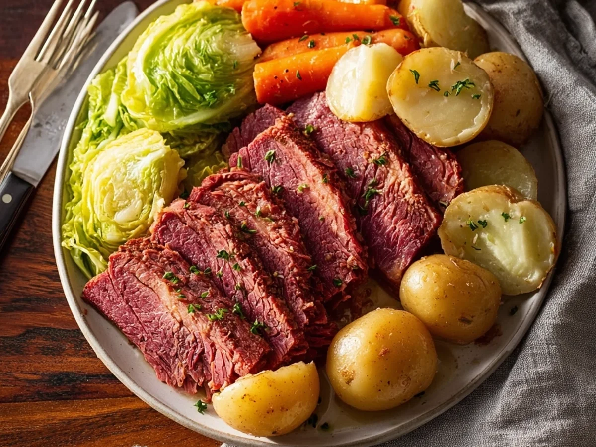 Slow Cooker Corned Beef and Cabbage: Tender & Flavorful - Featured Image