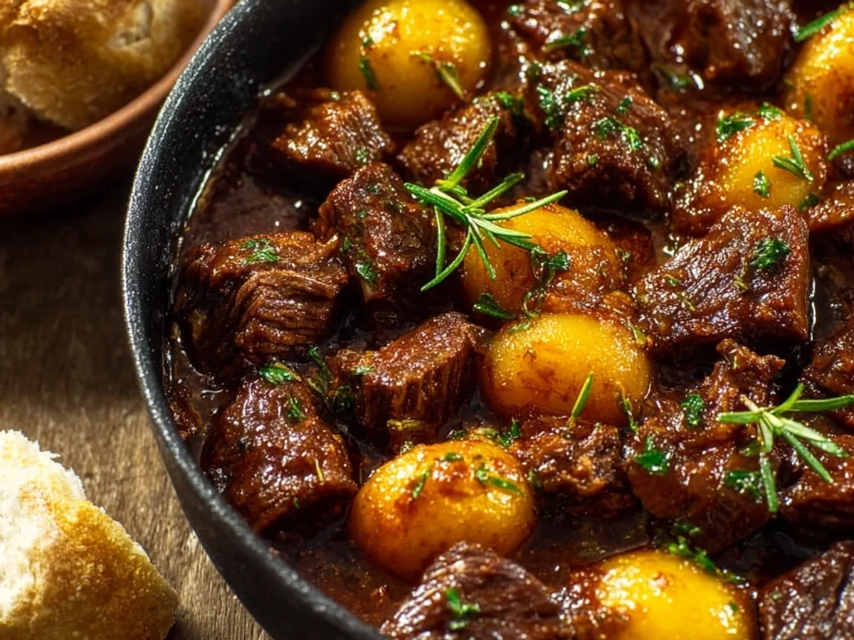 Slow Cooker Garlic Beef with Potatoes: Tender & Savory - Featured Image