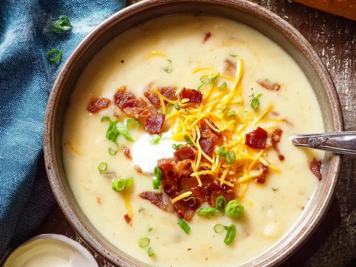 Slow Cooker Potato Soup: Hearty Loaded Baked Style - Featured Image