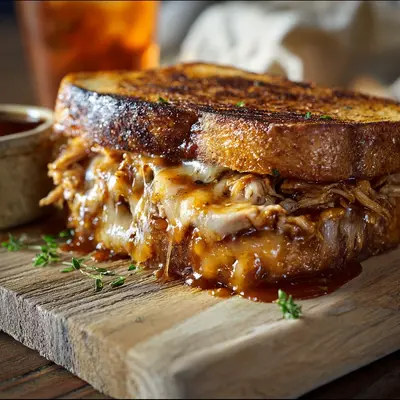 Smoky BBQ Chicken Grilled Cheese Melt