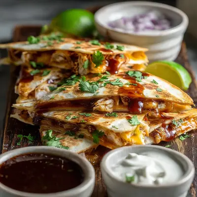Spicy Hot Honey BBQ Chicken Quesadillas: Quick Dinner