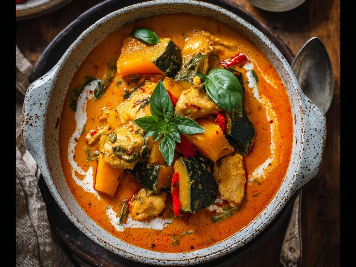 Spicy Red Thai Curry with Chicken and Kabocha Squash - Featured Image