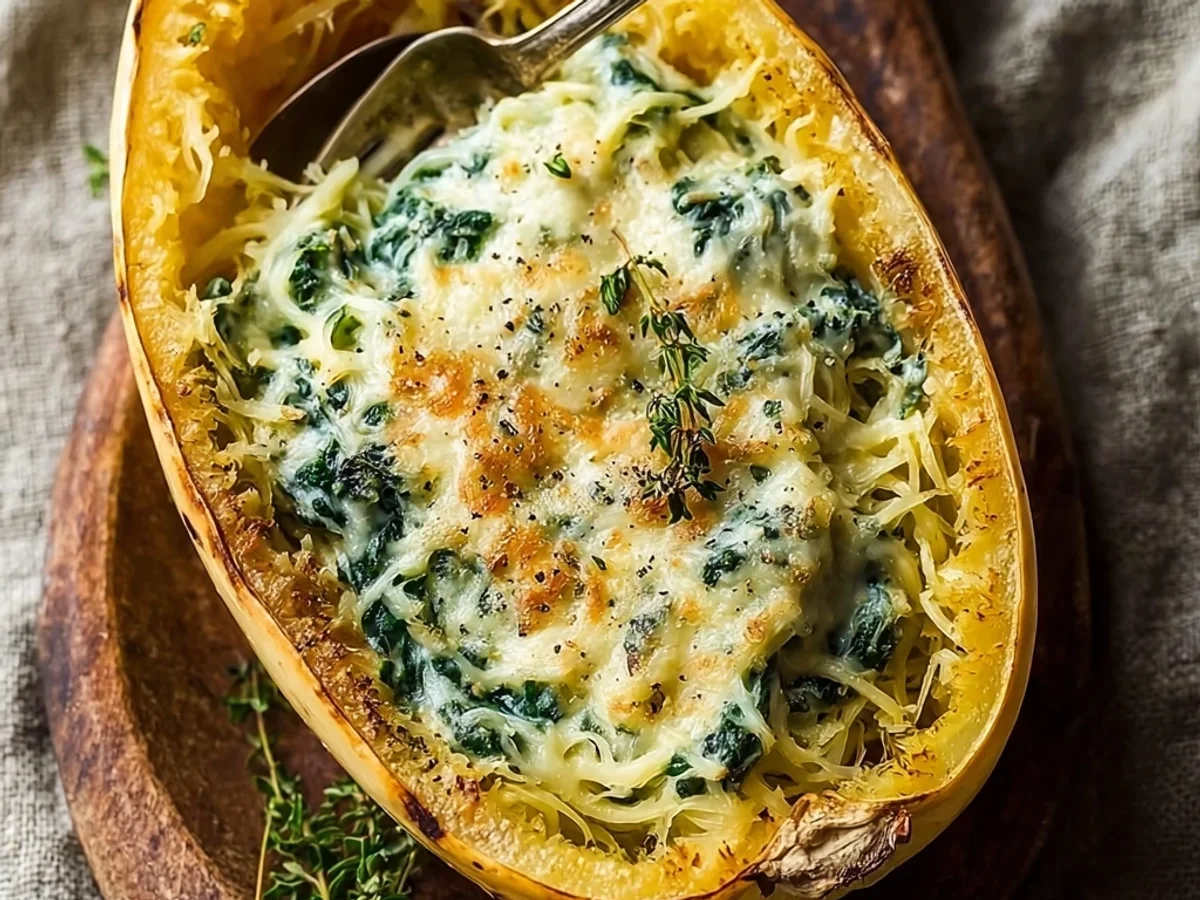 Spinach Stuffed Spaghetti Squash: Savory & Simple - Featured Image