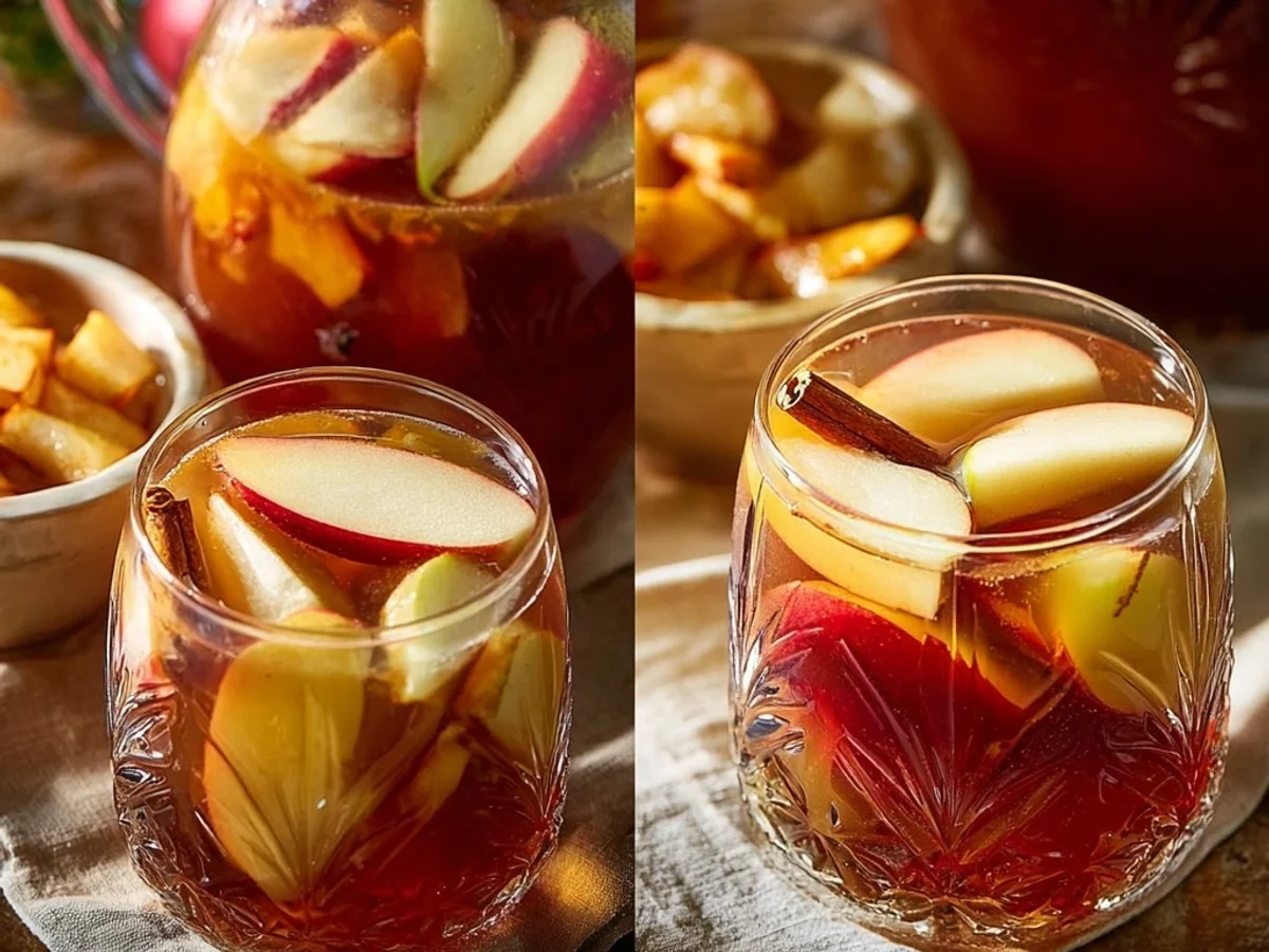 Sweet Caramel Apple Cider Sangria for Fall Nights - Featured Image