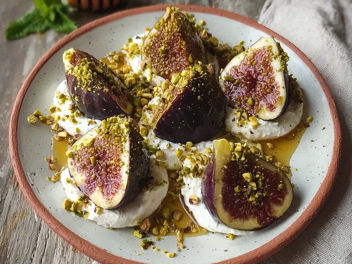 Sweet Figs with Ricotta, Pistachios & Honey - Featured Image