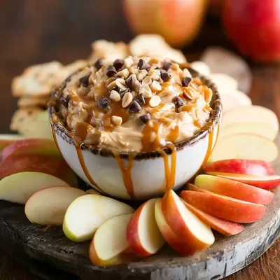 Sweet & Salty Snickers Caramel Apple Dip