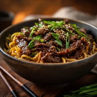 Sweet & Savory Sticky Beef Noodles for Dinner