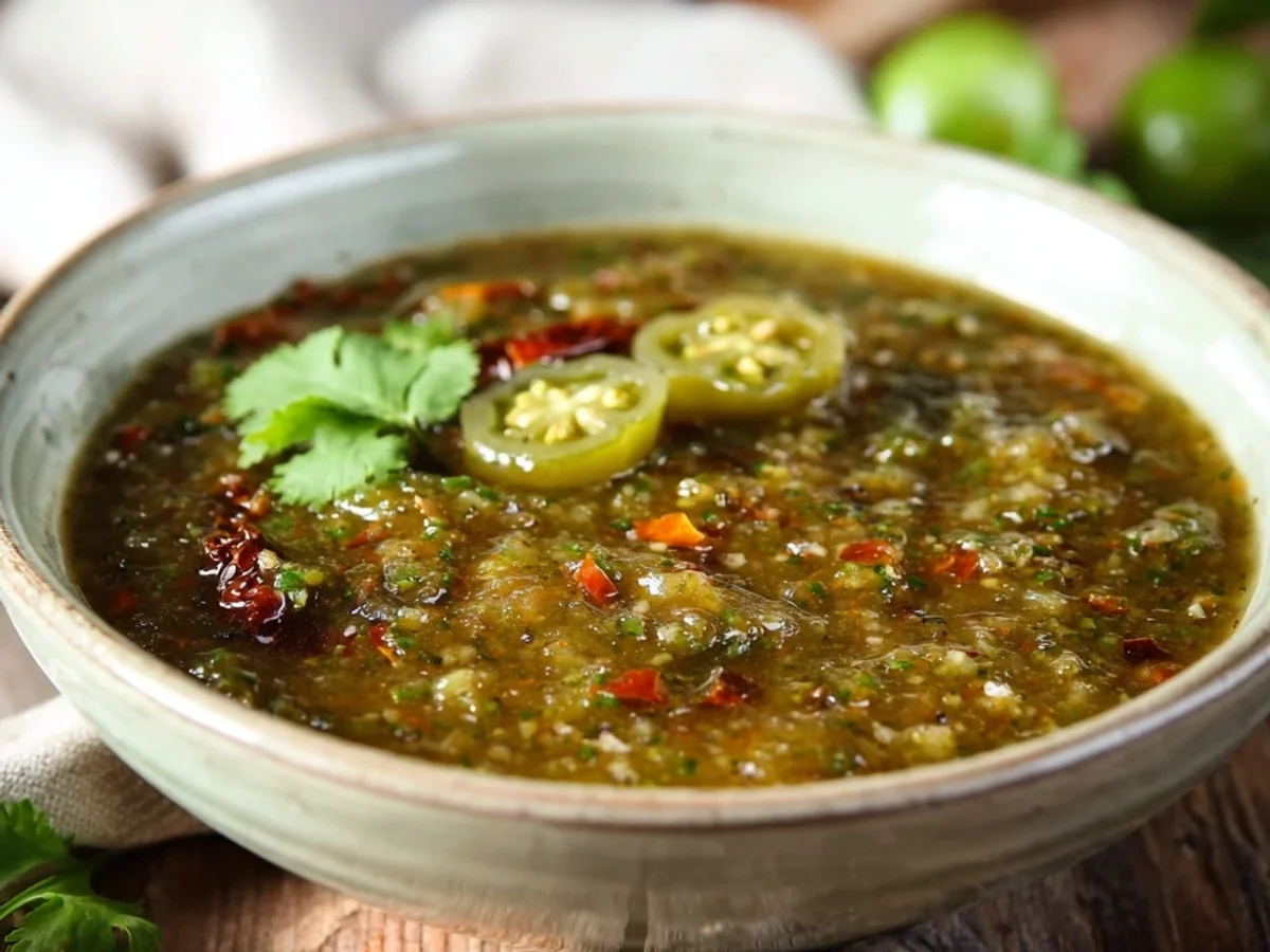 Tangy Roasted Tomatillo Salsa Verde Recipe - Featured Image
